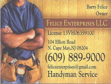 Felice Enterprises Llc Project Chain link fence install, Storm door install, shed siding, sidewalk poured, vinyl floor laid.