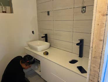Photos by 2m Mechanical LLC #2 New bathroom on a new extension this was the double vanity