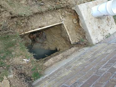 going under house slab to tie in combo