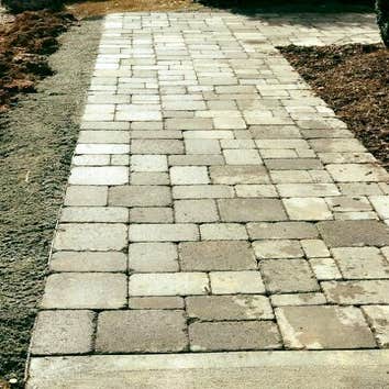 Beautiful Stone Paver Sidewalk