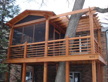 Costume Deck/Pergola Porch Photo(s) from Zk Quality Tile & Remodeling I.Deck/Porch/Pergola in Historical preservation area of Oak Park. Project design 