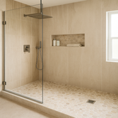 Photos by Idrogo Construction Services LLC #3 Complete master bathroom remodel with dual showers, custom porcelain tile installation, waterproofing, mo