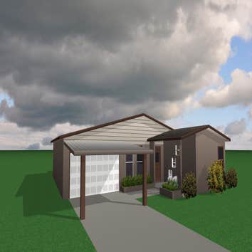 Dead On Car Ports New Carport - Gabled attachment, Custom to look like existing house, was 18' wide x 20' deep. Check out the 3D rendering .of the proj