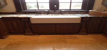 Cabinets from bare wood to custom rubbed laquers Complex multi level stain, and clears