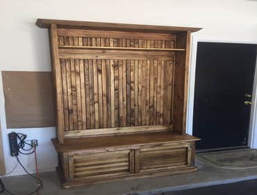 Our Work We take pride in our pieces, whether they are a barn door made of knotty alder wood, or a custom closet that will increase the value of your h