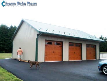 Cheap Pole Barn - The Ben Handy Cheap Pole Barn Garage : The Ben Handy Pole Barn Garage
Dimensions : 30′W x 40′L x 10′H, (3) 9Wx8H Carriage Style Wood-