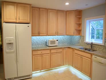 Mayo Kitchen & Bath The Mayo project in Evans, Ga was both a full kitchen, an office area and a small half bath remodel. The cabinets were selected fro