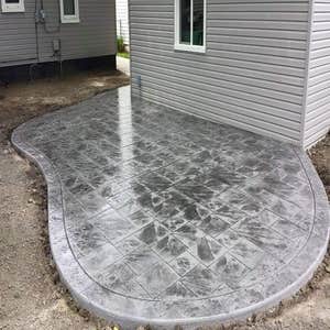 Slate stamped with a border