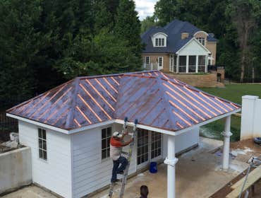 Standing seam Copper roof