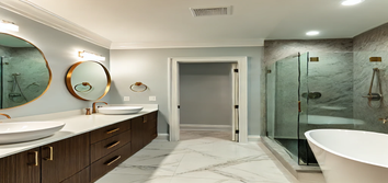 Bathroom Remodel The project involved two separate bathroom transformations, both designed with elegance and luxury in mind. Each bathroom showcases pr