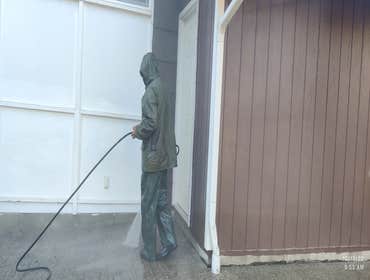 Saul's Quality Painting LLC Project #1 Initially Just a repainting of the home, later the client asked to add the painting of the deck to the job agree