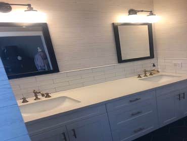 Custom mirrors/ lighting/ tile/ backsplash/ faucets