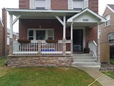 New Front Porch with Stonework New Front Porch built and finished in July 2015.