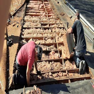 Flat roof repair/ Replacing ceiling joists