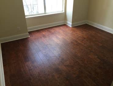 Provenza Antico Flooring Woodruff Designing and Remodeling, LLC was contracted to install Provenza Antico hardwood in the color "Auburn" on the stairca
