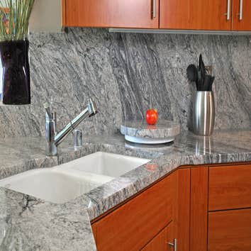 Kitchen granite counters with 1 1/2" O.G. edge