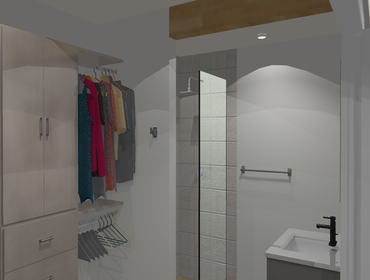Bathroom and closet design
