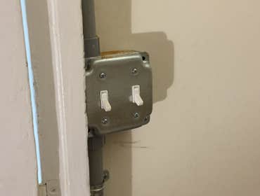 Piped in hallway switches in 2