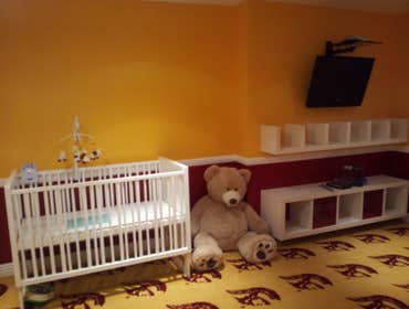 Beverly Hills Baby Room/Nursery This is a beautiful room addition to a 1927 home in Beverly Hills to true USC Trojan fans! A 13' x 7' patio was enclose