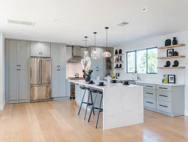 Kitchen Modern Kitchen with secret passage to Garage