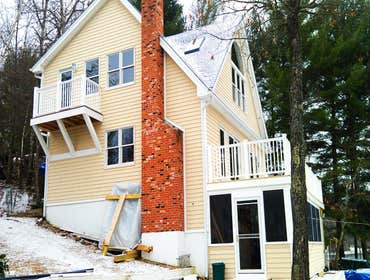 New Home * Vinyl exterior cedar impressions , Azec Trim, Azec decking, Composite railings worry free
* Cedar shake replacement, New architectural roo