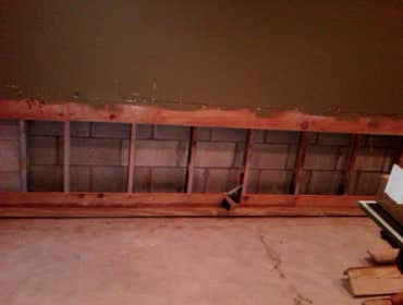 Finished basement remediation and re-build-(restoration project) removed all custom paneling/sheetrock/basemoldings/doors/and misc items/ restored bac