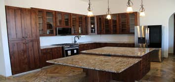 Kitchen made to be wheelchair accessible