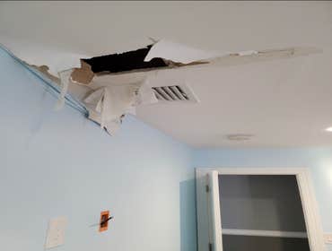Photos by Gr Minga Brothers Construction LLC #1 Fixing water damage drywall ceiling and some crow molding