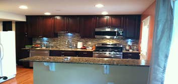 Beautiful dark cabinets