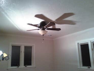 O&O Electric Residential Interior Photo Gallery Ceiling fan installation.