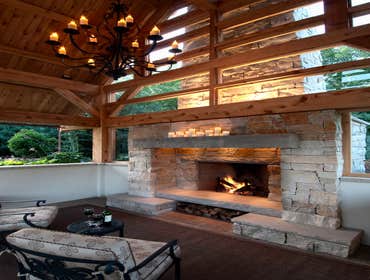 Gazebo by Mantis Design + Build, LLC Located amid extensive gardens, this new outdoor living space was to be a place where the home owners could relax 
