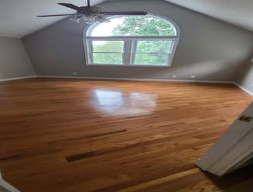 Photos by Kmas Construction LLC #15 Removal of existing carpet, installation of underlayment and new hardwood floors in six rooms