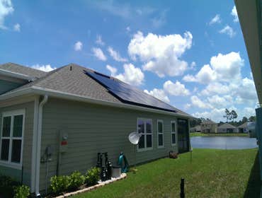 Solar power installation in Jacksonville