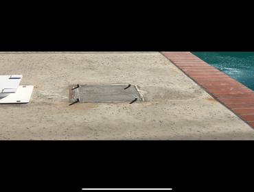 Diving board base installation