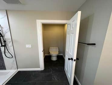Photos by Pristine Construction #18 Full bathroom remodel last picture is a before and after picture of the shower
