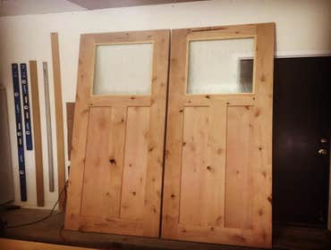Our Work We take pride in our pieces, whether they are a barn door made of knotty alder wood, or a custom closet that will increase the value of your h