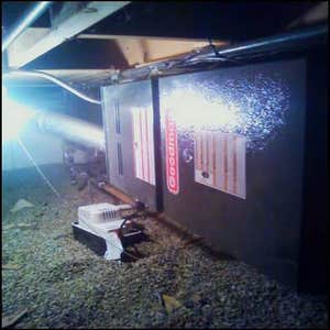 Cramped crawlspace install
