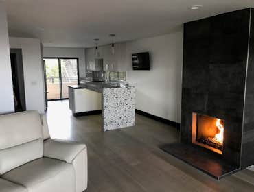 Kitchen and living room