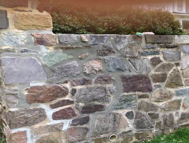 Stone wall rebuild
