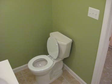 Basement hall to Full Bath from All By Code, LLC Basement Hall space, converted to a full Bath, ground works, Electrical in Dumfries, VA