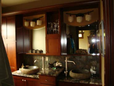 Master bath vanity