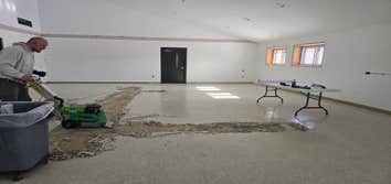 One Church Gahanna Demo floor and concrete windows, steel stud framing, insulation, level 5 drywall, paint