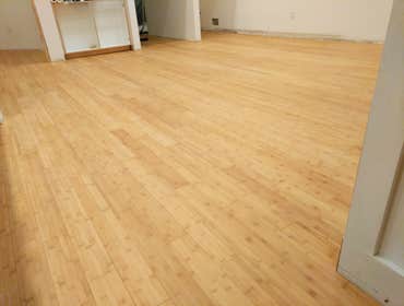 Bamboo hardwood flooring, Dry Cleaning Business, Burlingame, CA