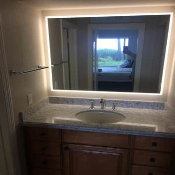 Backlit mirror