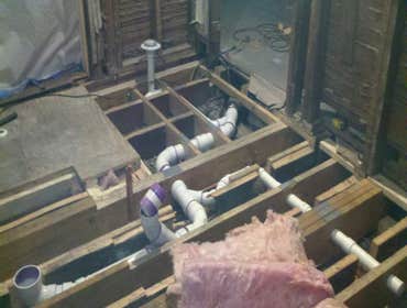 Demo and install new plumbing