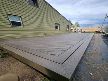 Ground-level composite deck