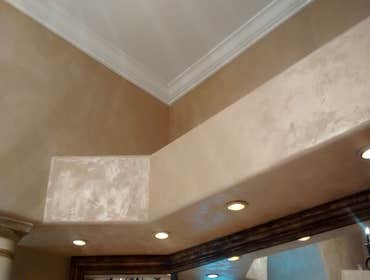 Lustered plaster on walls