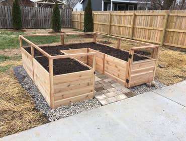 Raised vegetable garden