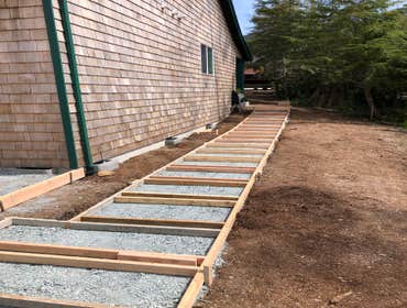(Patio+Walkway) Project We installed this new patio and walkway from start to finish! Including excavation, grading, base compaction, forms, and the co