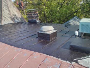 Photo(s) from Jays Roofing And Remodeling Metal seamed roof, destroyed from hail...